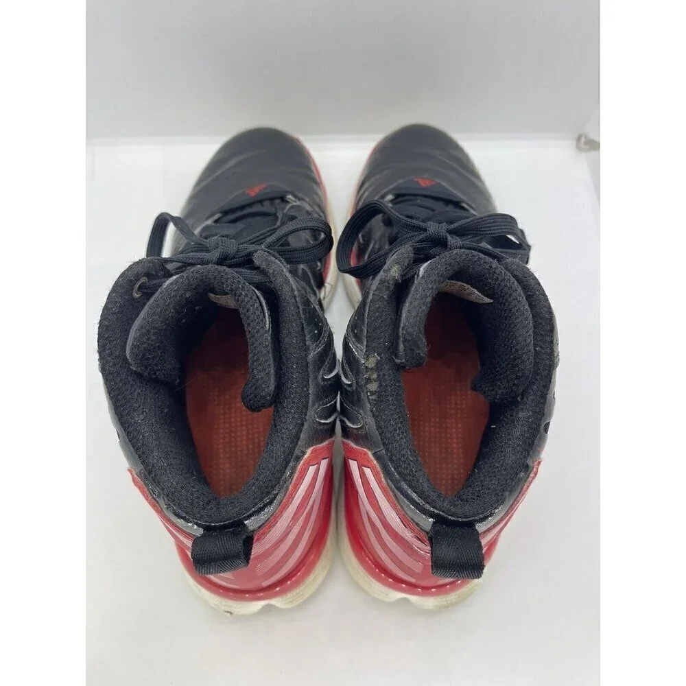 Adidas Adizero Shadow Sneakers G48034 Men Size: 10 Black Red Hi Top Shoes